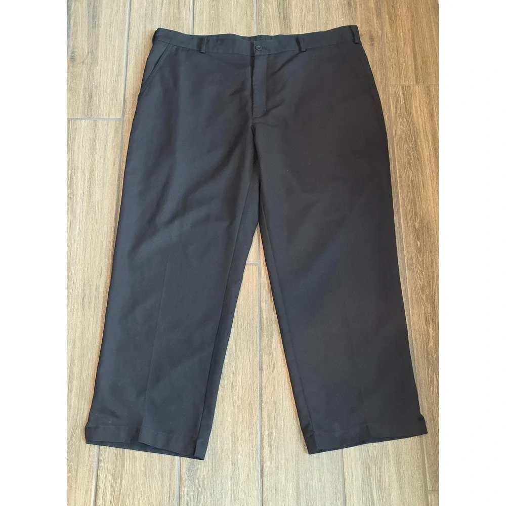 Nike Golf Dri-FIT Mens Black Flat Front Performance Pants 38x32 407193-010
